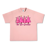 Salmon Tis the Season Pink Trees Urban Heavy Tee - CowhideDigitalArt