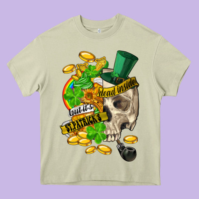When You Are Dead Inside But Its St.patricks Heavy Core Tee Designed By Fadigitalartstudio
