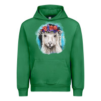 Emerald Sunflower Sheep With Background Urban Hoodie - RanaPortraitStore