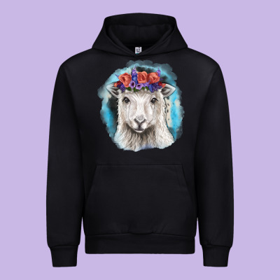Sunflower Sheep With Background Urban Hoodie Designed By Ranaportraitstore