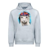 Heather Grey Sunflower Sheep With Background Urban Hoodie - RanaPortraitStore