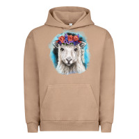 Pigment Burro Sunflower Sheep With Background Urban Hoodie - RanaPortraitStore