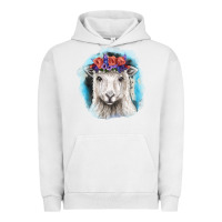 Pigment Lunar Rock Sunflower Sheep With Background Urban Hoodie - RanaPortraitStore