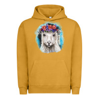 Pigment Peanut Butter Sunflower Sheep With Background Urban Hoodie - RanaPortraitStore