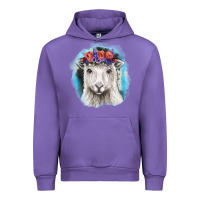 Tulip Sunflower Sheep With Background Urban Hoodie - RanaPortraitStore