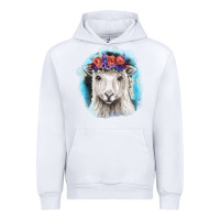 White Sunflower Sheep With Background Urban Hoodie - RanaPortraitStore