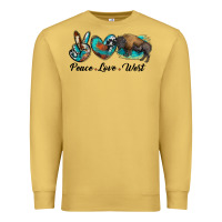 Peace Love West Bison Premium Sweatshirt | Teevron