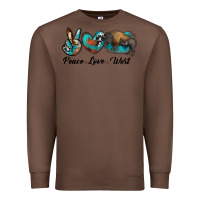 Chestnut peace love west bison Premium Sweatshirt - RanaPortraitStore