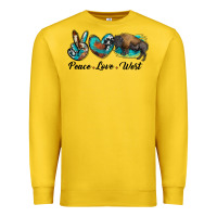 Lemon peace love west bison Premium Sweatshirt - RanaPortraitStore
