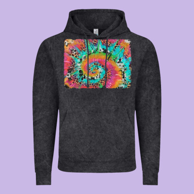 Tie Dye Leopard Cowhide Glitter Background Vintage Hoodie Designed By Artiststas