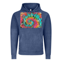 Vintage Denim tie dye leopard cowhide glitter background Vintage Hoodie - Artiststas