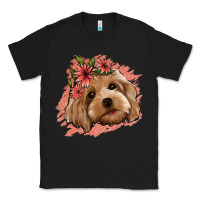 Black cockapoo floral pink glitter Classic Tee - Jasminsmagicworld