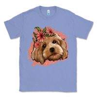Colony Blue cockapoo floral pink glitter Classic Tee - Jasminsmagicworld