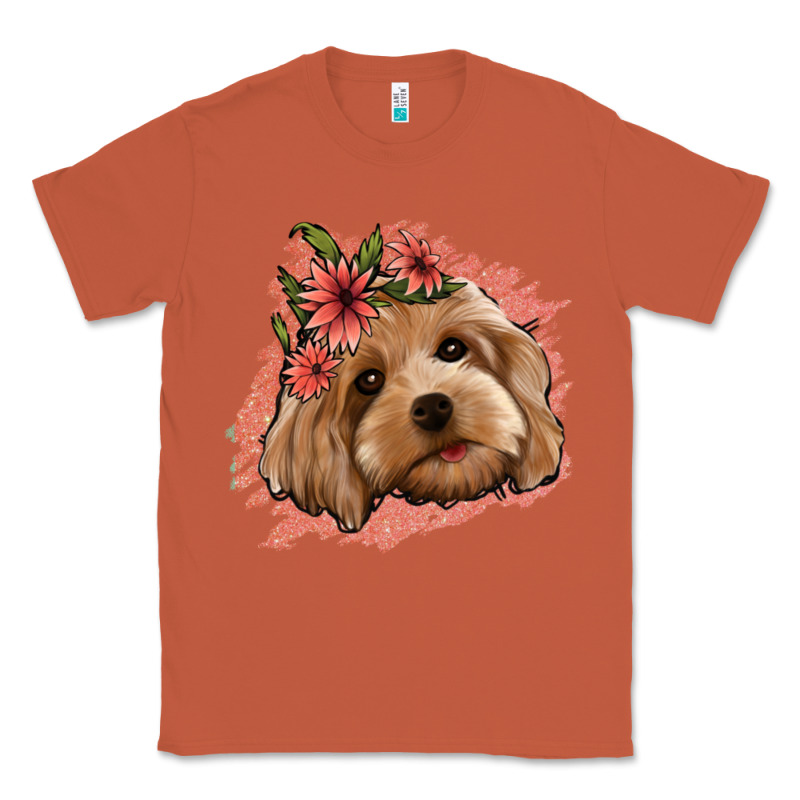 Cockapoo Floral Pink Glitter Classic Tee by Jasminsmagicworld | Teevron