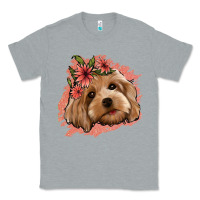 Heather Grey cockapoo floral pink glitter Classic Tee - Jasminsmagicworld
