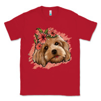 Red cockapoo floral pink glitter Classic Tee - Jasminsmagicworld