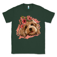 Sports Green cockapoo floral pink glitter Classic Tee - Jasminsmagicworld