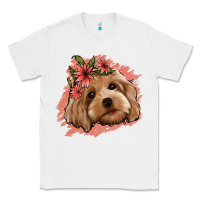 White cockapoo floral pink glitter Classic Tee - Jasminsmagicworld