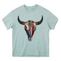 Arona American Bull Skull Gemstone Heavy Core Tee - Jasminsmagicworld
