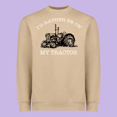 I'd Rather Be On My Tractor Heavyweight Sweatshirt Designed By Bettercallsaul