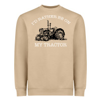 Mushroom I'D Rather Be On My Tractor Heavyweight Sweatshirt - Bettercallsaul