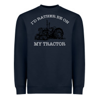 Navy I'D Rather Be On My Tractor Heavyweight Sweatshirt - Bettercallsaul