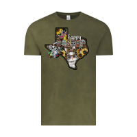 Vintage Olive Happy Easter Texas Vintage Tee - CowhideDigitalArt