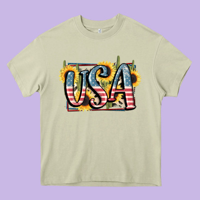 Usa 4th Of July Heavy Core Tee Designed By Fadigitalartstudio