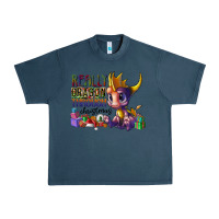 Midnight Navy real dragon through christmas Urban Heavy Tee - CowhideDigitalArt