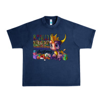 Navy real dragon through christmas Urban Heavy Tee - CowhideDigitalArt