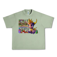 Oil Green real dragon through christmas Urban Heavy Tee - CowhideDigitalArt