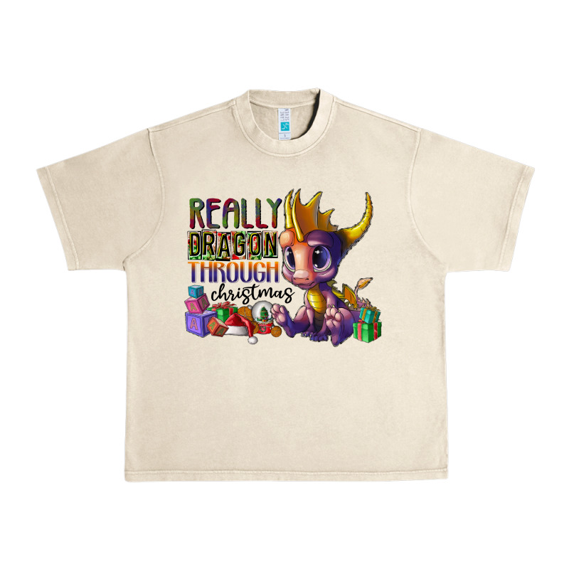 Real Dragon Through Christmas Urban Heavy Tee by CowhideDigitalArt | Teevron