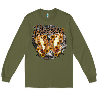 Army Green dreamer butterfly Long Sleeve Tee - RacoonDesign