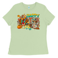 Happy Turkey Day Ladies Tee | Teevron