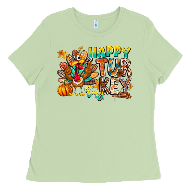Happy Turkey Day Ladies Tee by CowhideDigitalArt | Teevron