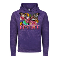 Cloud Purple be free with butterfly and cactus flowers Vintage Hoodie - Artiststas