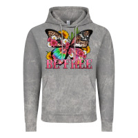 Be Free With Butterfly And Cactus Flowers Vintage Hoodie | Teevron