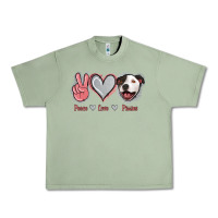 Oil Green Peace Love Pitties Urban Heavy Tee - Jasminsmagicworld