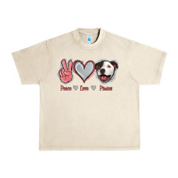 Sandshell Peace Love Pitties Urban Heavy Tee - Jasminsmagicworld