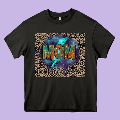 Leopard Mom Heavy Core Tee Designed By Fadigitalartstudio