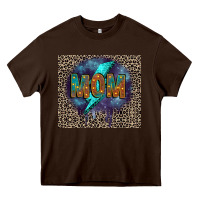 Chocolate Brown Leopard mom Heavy Core Tee - FaDigitalArtStudio
