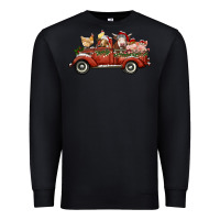 Black christmas truck with farm animals Premium Sweatshirt - RanaPortraitStore