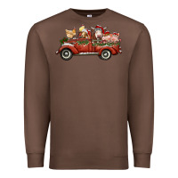 Chestnut christmas truck with farm animals Premium Sweatshirt - RanaPortraitStore