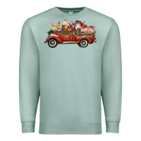 Christmas Truck With Farm Animals Premium Sweatshirt | Teevron