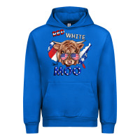 Cobalt Red White And Moo Cow Urban Hoodie - RanaPortraitStore