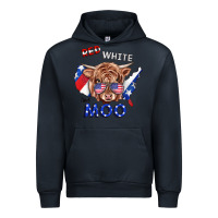 Navy Red White And Moo Cow Urban Hoodie - RanaPortraitStore