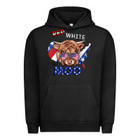 Pigment Black Red White And Moo Cow Urban Hoodie - RanaPortraitStore