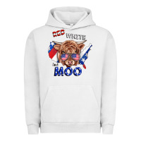 Pigment Lunar Rock Red White And Moo Cow Urban Hoodie - RanaPortraitStore