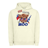 Pigment Pistachio Red White And Moo Cow Urban Hoodie - RanaPortraitStore