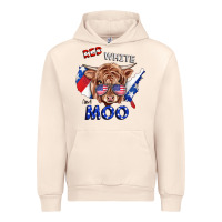 Sandshell Red White And Moo Cow Urban Hoodie - RanaPortraitStore